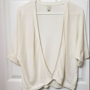 Cream short lightweight cardigan